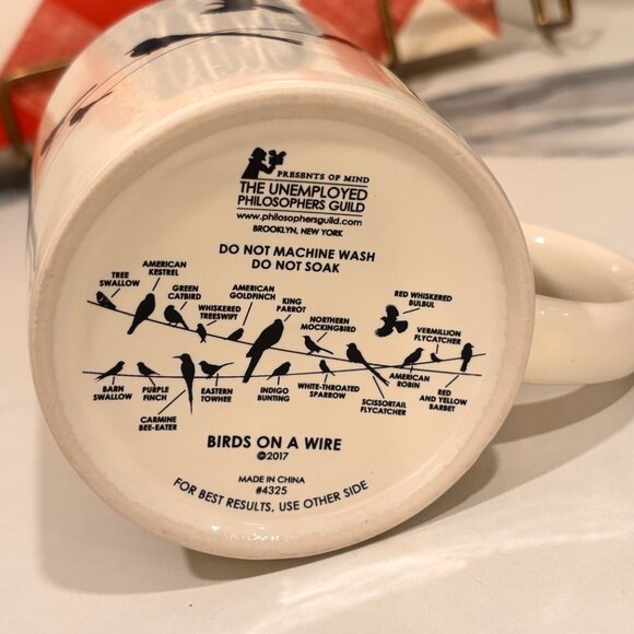 Birds on a Wire Heat Sensitive Coffee Mug By The Unemployed Philosophers Guild - Picture 4 of 8